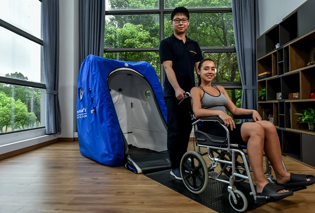 caisson hyperbare assis pour usage domestique